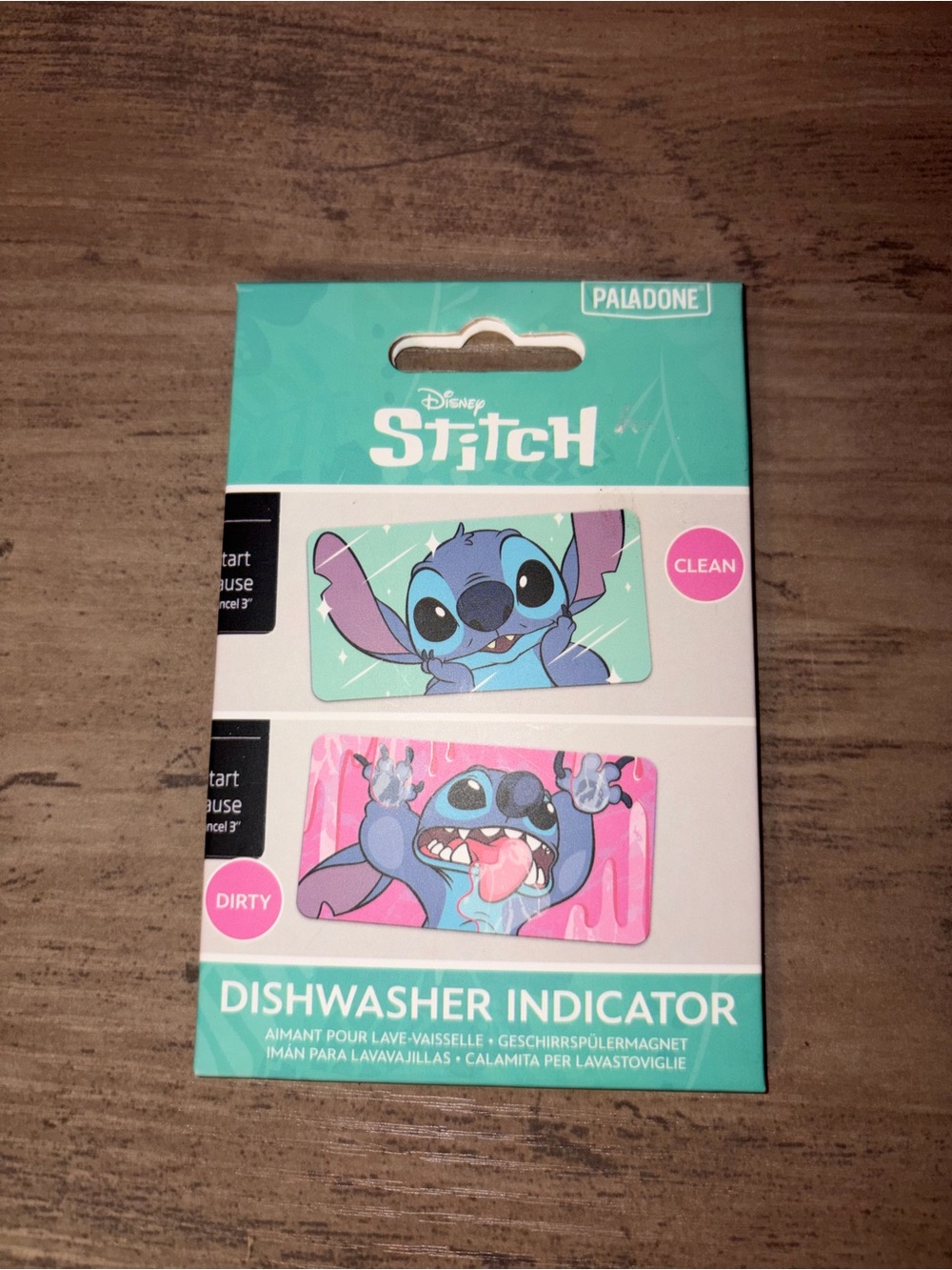 🆕💜 Disney Lilo & Stitch Clean Dirty Dishwasher Magnet Indicator Set NWOT